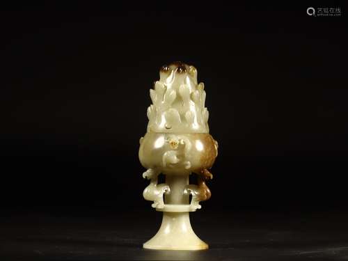 Generation of hetian jade boshan ship furnaceSize: 9 cm bott...