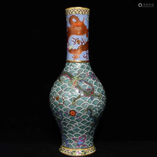 Pastel sea dragon bottle diameter, 44.5 diameter of 18 high,