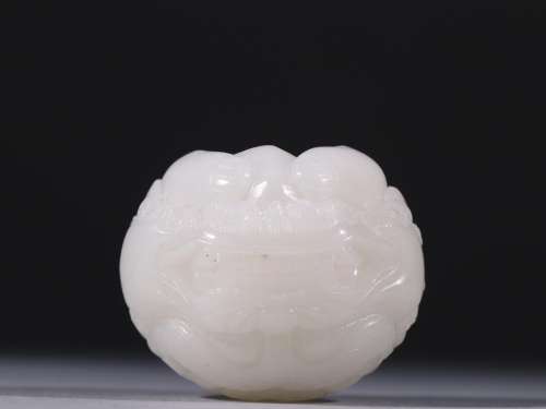 Hetian jade lions first cane headSpecification: high 4.3 cm ...