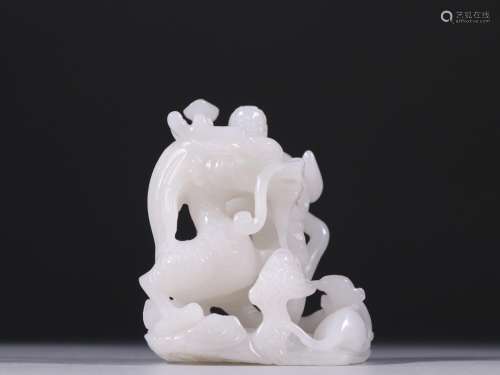 Furnishing articles: hetian jade engraved look high expectat...