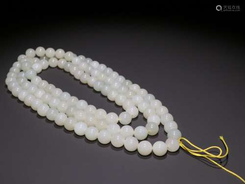 Hetian jade beads 108Specification: bead diameter 1.2 cm wei...