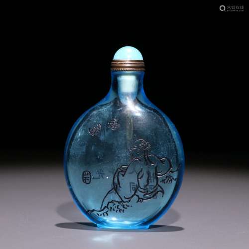 Blue eagle character poems snuff bottlesSpecification: high ...