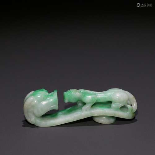 Jade black dragon godchild hookSpecification: long 6 cm wide...