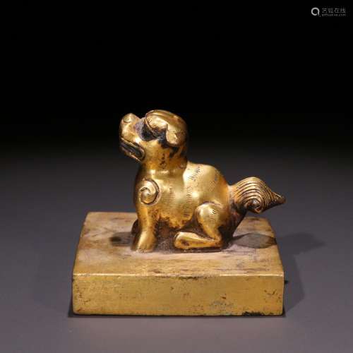Copper and gold beast button sealSpecification: high 5.6 cm ...