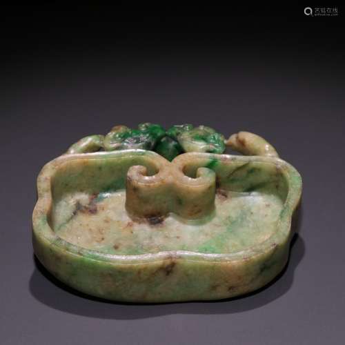 Jade carving ganoderma lucidum ruyi lickingSpecification: hi...