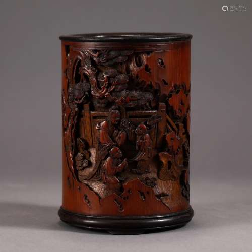 Verse pen container, bamboo charactersSize, 14.5 diameter of...