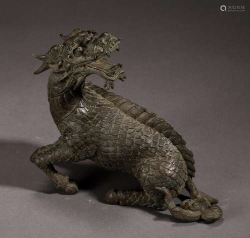 Furnishing articles, bronze beastSize, 16 18 7 cm wide, weig...