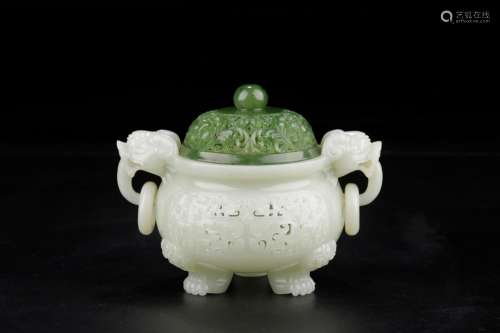 And hetian jade engraved look therefore aromatherapy furnace...