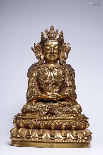 , "annual" copper and gold coronet guanyin cave23....