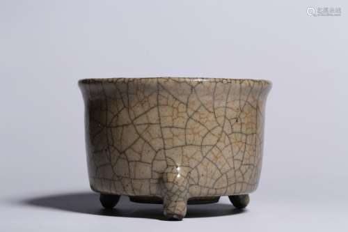 Brother: imitation glaze drum three-legged furnace (source o...