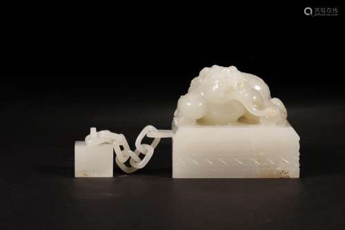 And hetian jade therefore duplex printing a pair of dragon p...