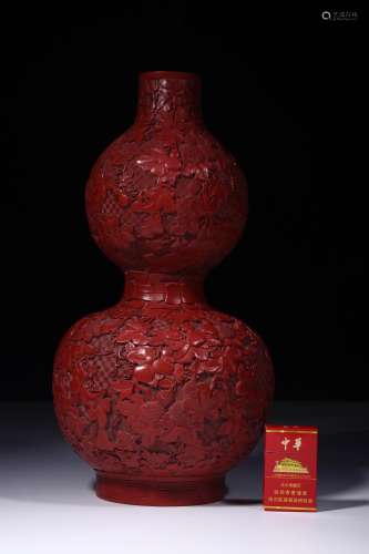 Paragraph: floral carved lacquerware gourd bottleSize: high ...