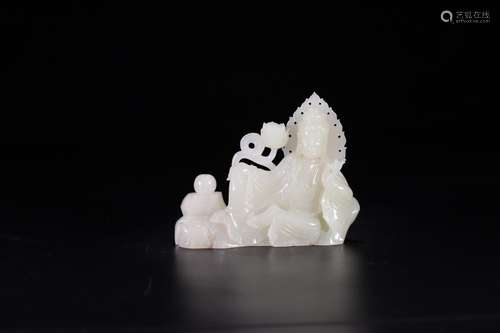 , hotan jade guanyin caveSize: 14 x 4 x 11 cm weight: 488 gI...