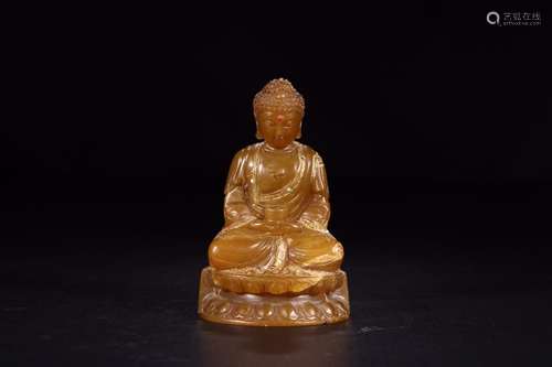 Shou tian Buddha statueSize: 7.3 cm wide 6 cm high 11.5 cm l...