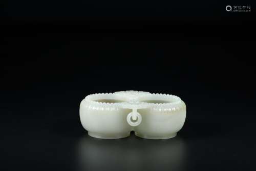 , hotan jade blessing repeatedly double water jarSize: 14.8 ...