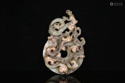 Ancient jade PanChi dragon jade, jade is exquisite, is full ...