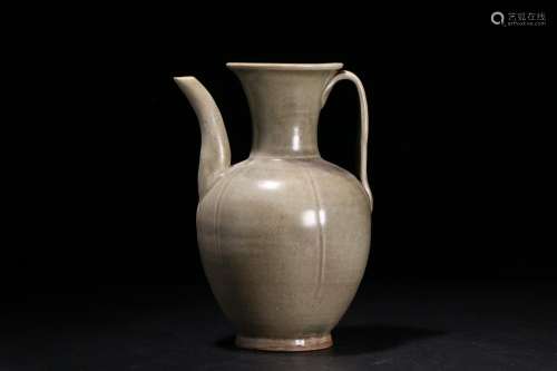Longquan celadon - style ewer pot body is carved line way fo...