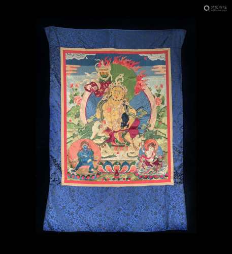 , embroidery treasure star card, Buddha by filaments of of a...