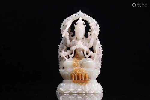 Hetian jade six arm manjusri bodhisattva, monolith seiko car...