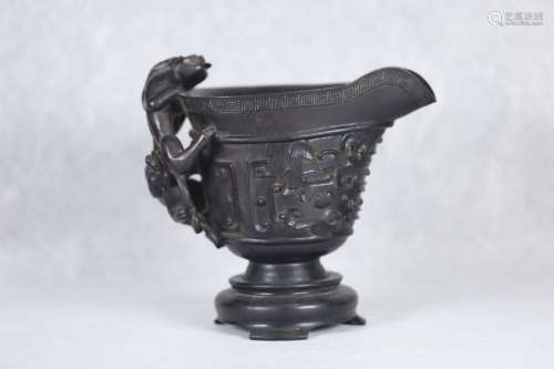 Night, rosewood therefore dragon beast goblet, excellent ros...