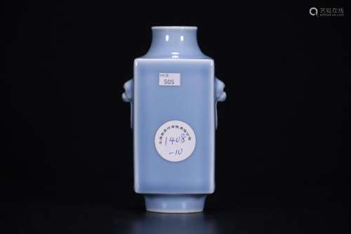 : four Fang Cong type bottle, the azure glaze appearance in ...