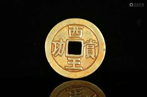 The old silver and gold COINS, west Wang Shang work, money, ...