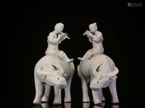 .Dehua white porcelain the bull lad furnishing articles of a...
