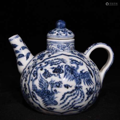 Blue and white grain pot of 12 x14. 5