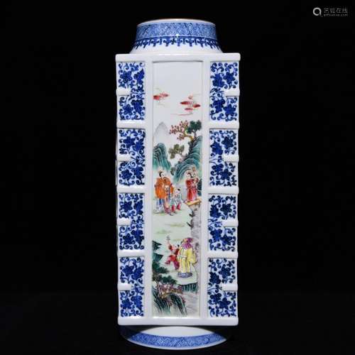 Stories of blue and white enamel grain brown bottle type, hi...