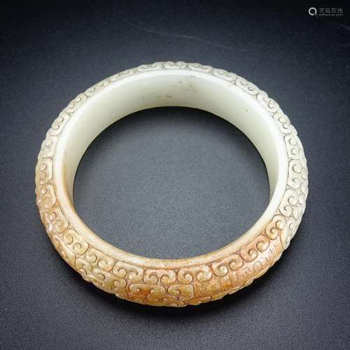 Hetian jade braceletSize, foreign economic diameter 5.8 7.7 ...