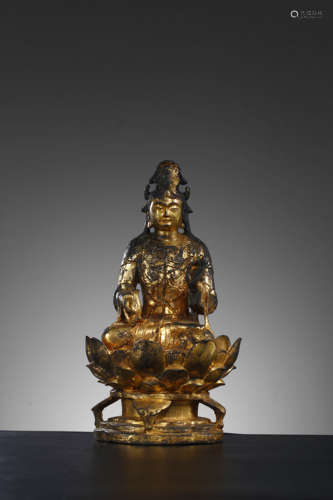 A Gilt-Bronze Statue Of Avalokitesvara