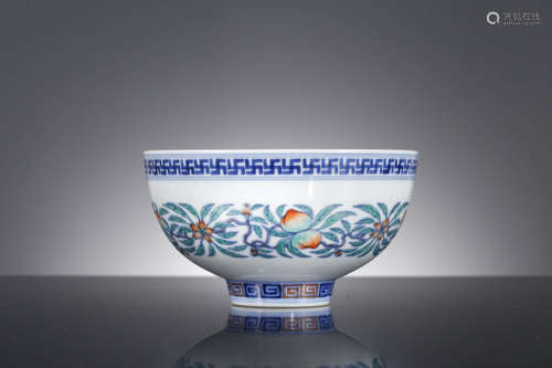 A Blue And White Peach-Form Bowl