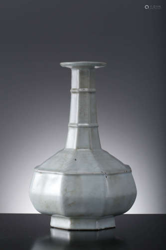 A Guan-Type Celadon Octagonal Vase