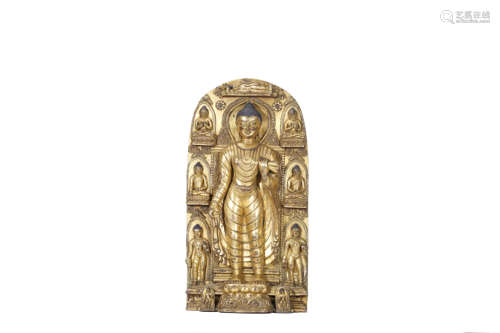 A Yongle Style Gilt-Bronze Statue Of Buddha