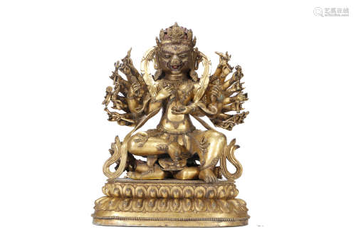 A Gilt-Bronze Statue Of Jambhala