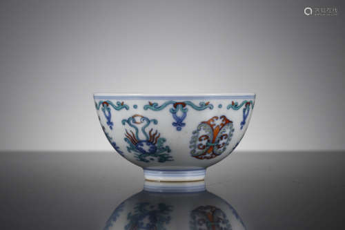 A Doucai Glaze Scrolling Bowl