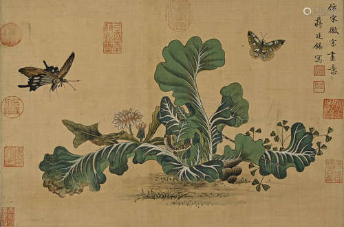 A Chinese Flower And Bird Painting, Jiang Tingxi Mark