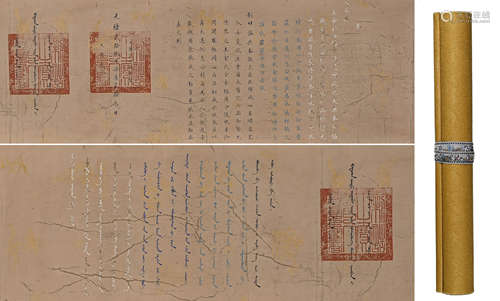 A Chinese Imperial Edict, Ink On Silk, Hand Scroll, Guangxu ...