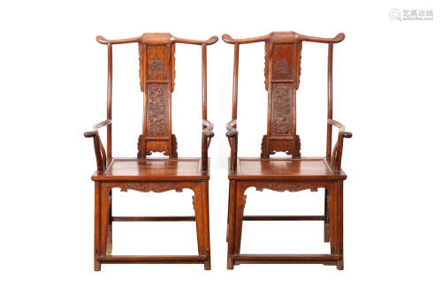 A Pair Of Huanghuali Kylin Official’s Hat Armchairs