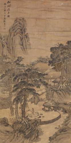 张崟 山水 水墨纸本立轴