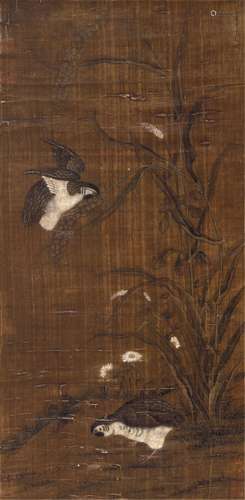 陈仲美 花鸟 设色绢本立轴
