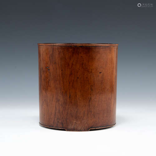 十八世紀   黃花梨筆筒A Chinese huanghuali wood brush pot18th...