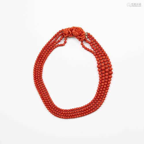 珊瑚項鏈A Chinese coral necklace