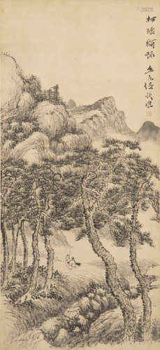 任預   山水立軸A Chinese landscape paintingsigned Ren Yu (Ch...