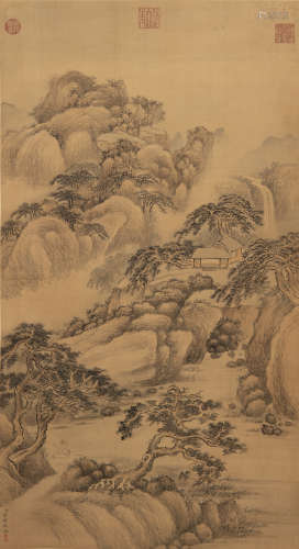 清乾隆   俞榕山水立軸A Chinese landscape paintingsigned Yu R...