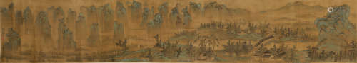 仇英   山水手卷A Chinese landscape paintingsigned Qiu Ying (...