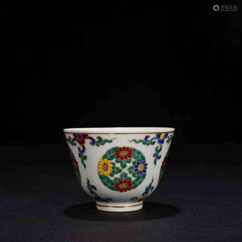 Chenghua multicolored colour pattern glass6 x 7.5 cm. 900