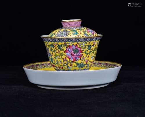 In colored enamel live lines tureen, 3 * 15, bowl of 8 * 9