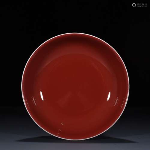 The red glaze plate of 5.5 * 21 cm in 2100