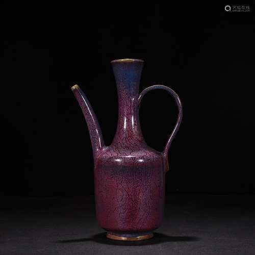 Rose violet glaze ewer 31 masterpieces by 18 cm in 1200